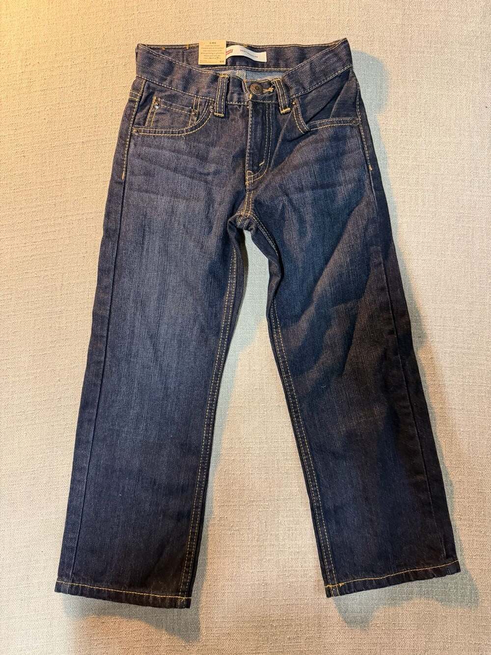 Levi's Boys 505 Regular Fit Adjustable Waistband Jeans Size 6 Regular